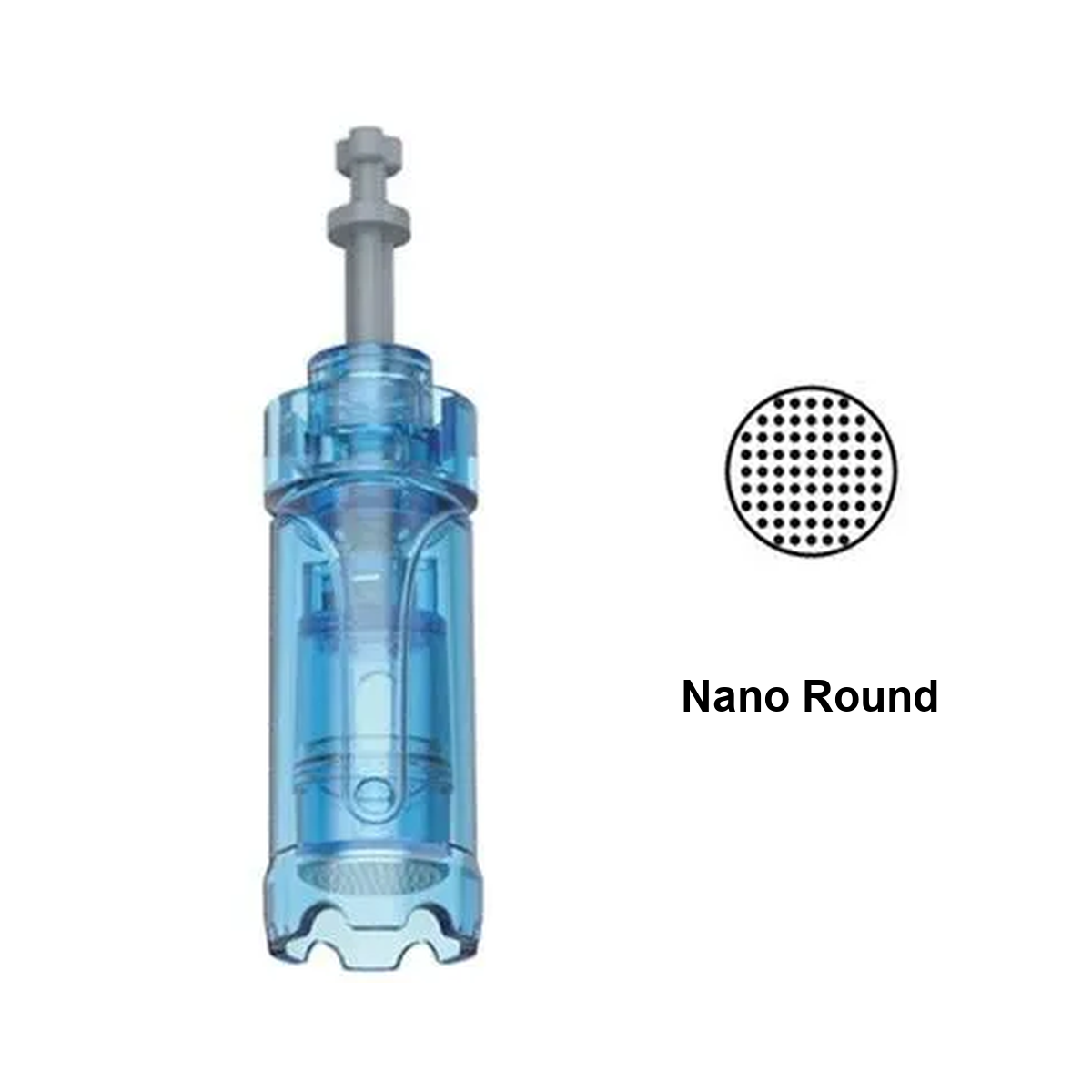 Nano Round replacement cartridge for Dr. Pen A11, M8s, A9 and A8S with round tip-pattern diagram