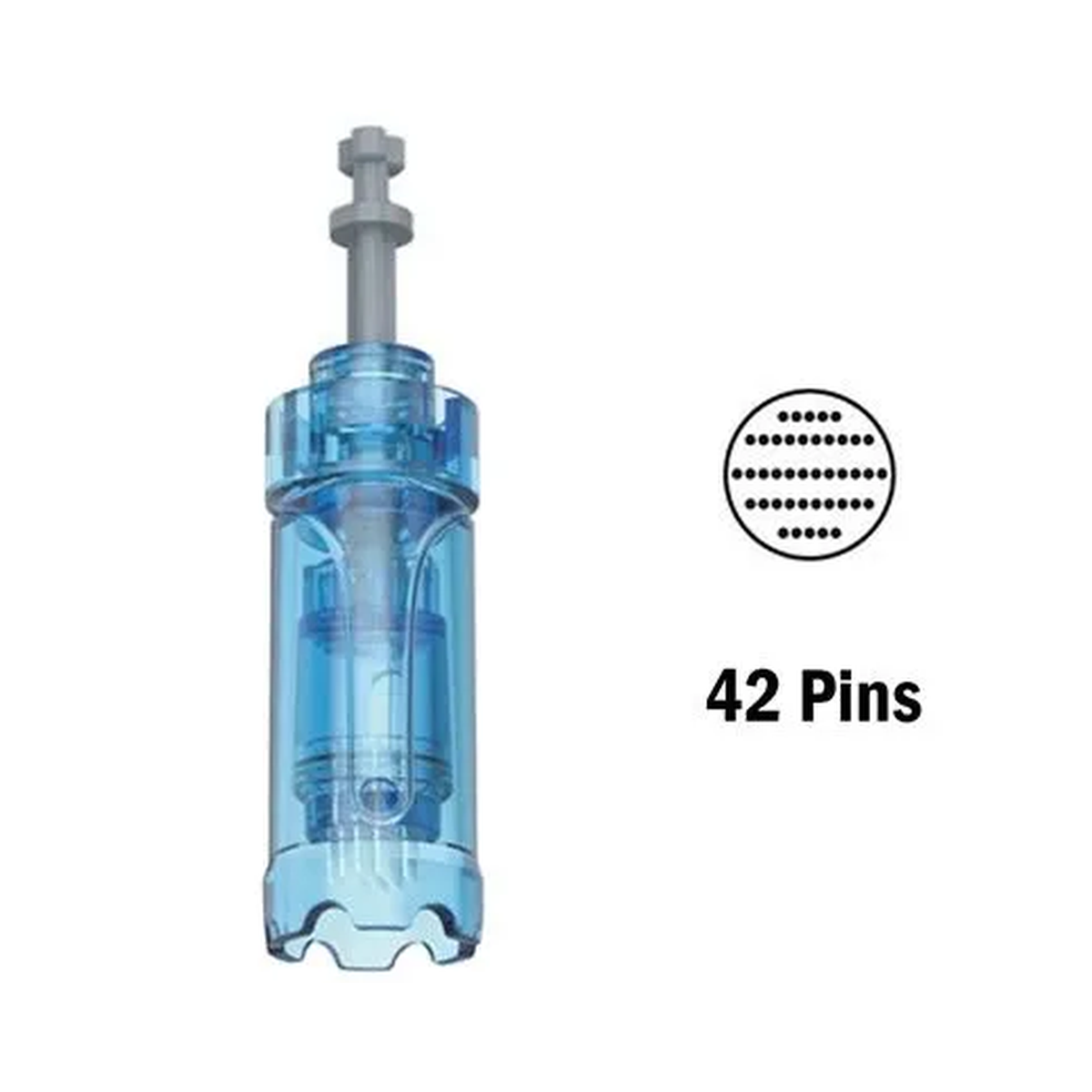 42-pin replacement cartridge for Dr. Pen A11, M8s, A9 and A8S with tip-pattern diagram