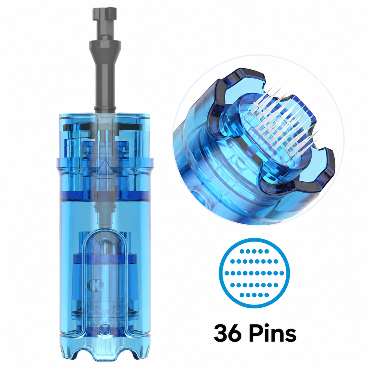 36-pin replacement cartridge for Dr. Pen M9 and M8 Max with needle-tip detail