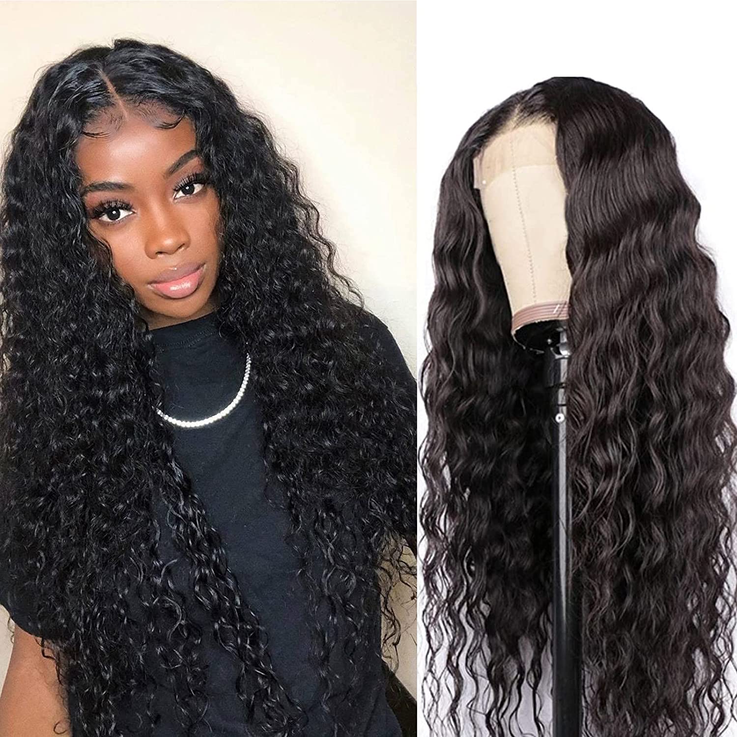 Loose Deep Wave Short Wigs Pre Plucked With Baby Hair